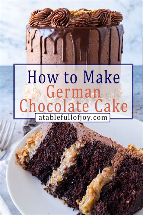Reduce the speed to low and add boiling water to the cake batter a little bit at a time. The BEST German Chocolate Cake Recipe • A Table Full Of ...