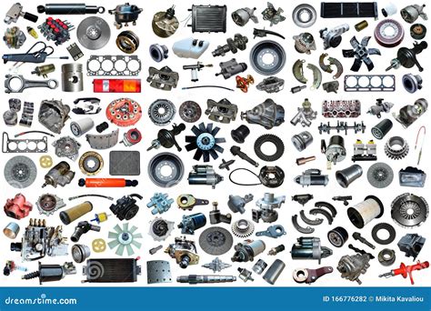 Auto Spare Parts Car On The White Background Stock Photo Image Of