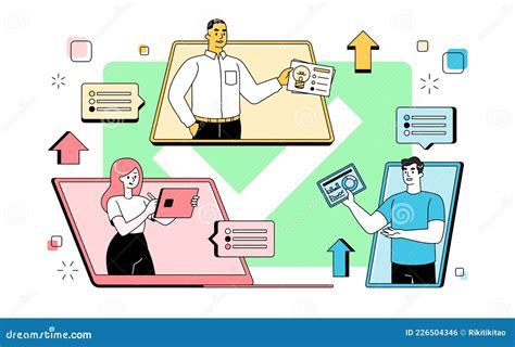 Effective Communication Flat Vector Illustration And Information Stock
