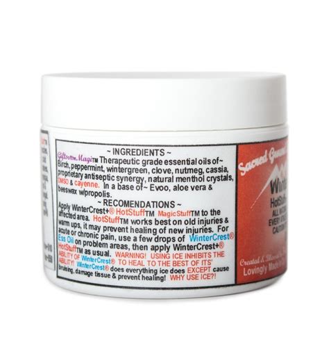 Wintercrest Hot Stuff Healing Balm 8 Oz Jar Wintercrest Health