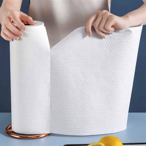 Reusable Cleaning Cloths Roll Disposable Cleaning Towels Thick Dish Cloth Dish Rags 60 Count