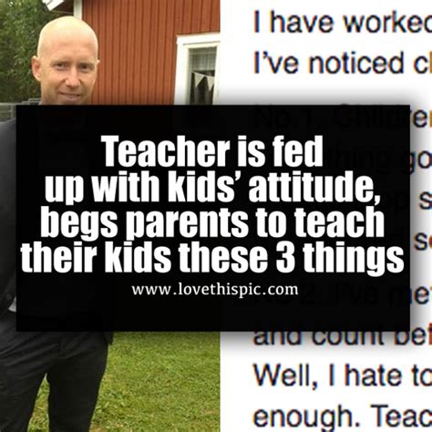 Teacher Is Fed Up With Kids Attitude Begs Parents To Teach Their Kids