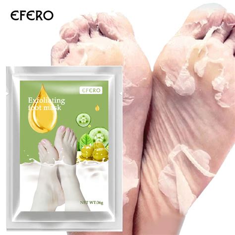 Efero Exfoliating Foot Mask Renewal Mask Socks Pedicure Remove Dead Skin Heel Peeling Foot Care