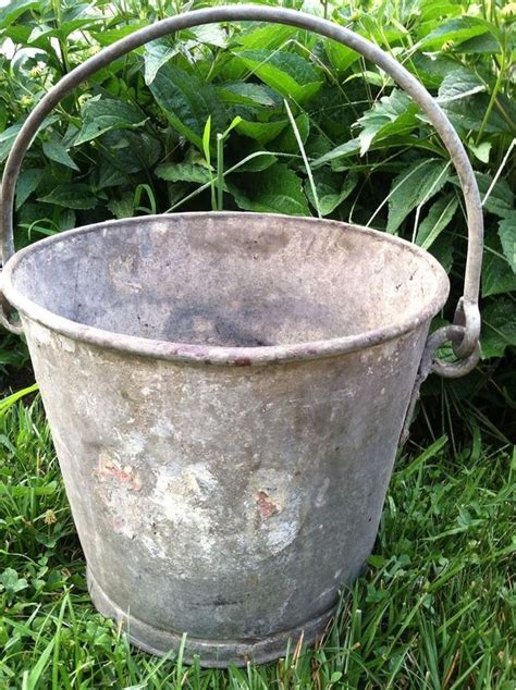 Vintage Heavy Duty Galvanized Bucket Pail Handle Primitive Farmhouse