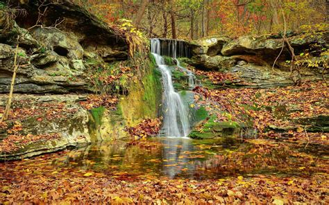 Autumn Wallpapers Rocks Wood Trees Waterfall Nature Wallpapers Hd