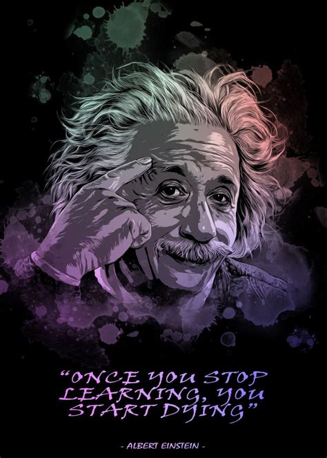 Einstein Quote Poster Albert Einstein Quote Poster By The Cult Poster
