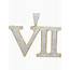 Jewelry Unlimited  Mens 10K Yellow Gold Real Diamond Roman Numeral VII