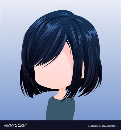 Girl Fashion Hairstyle Cartoons Concept Short Hair