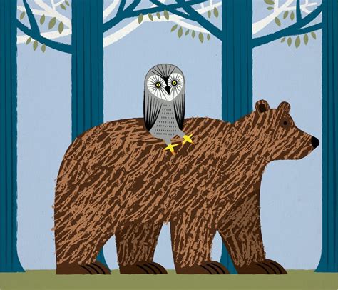 Iota Illustration The Owl And The Bear Childrens Art