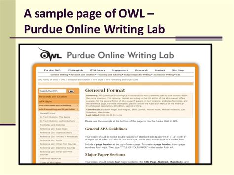 Owl Purdue Apa In Text Citation In Text Citations The Basics Purdue