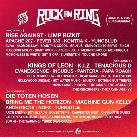 Rock Am Ring Revela Headliners Para Su Edición 2023 Rock Culture