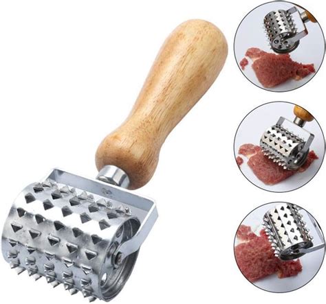 Handheld Stainless Steel Rolling Meat Tenderizer Kitchen