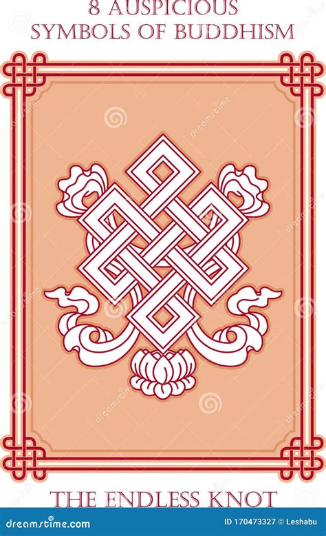 Auspicious Endless Knots Setbuddhist Symbolgold Vector Illustration