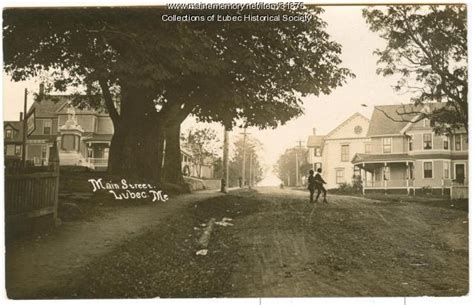Main Street From Pleasant Street Lubec Ca 1905 Maine Memory Network