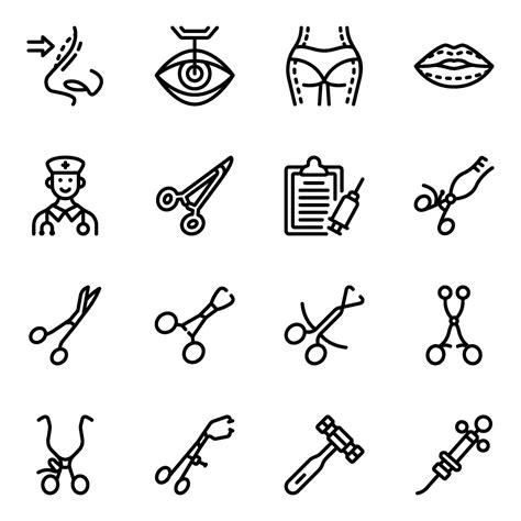 Surgical Equipment And Accessories Icon Set 2253214 Vector Art At Vecteezy