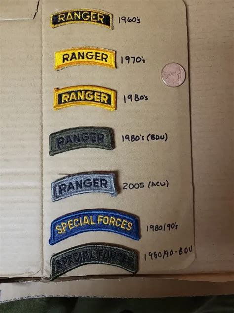 Us Army Ranger Special Forces Tabs All Official Issued 7700