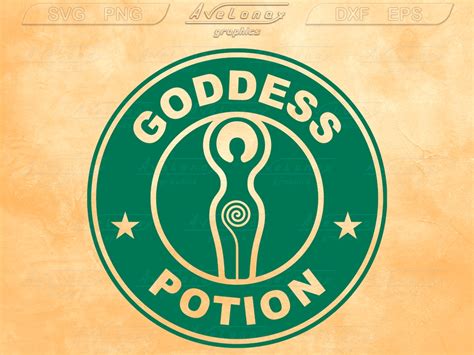 Goddess Starbucks Logo Cut File Triple Moon Goddess Svg Etsy