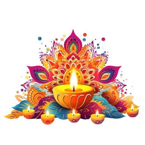 Diseño De Tarjeta Tradicional Del Festival De Diwali Decorativo Indio