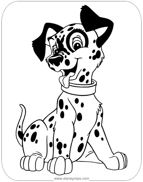 Print out these coloring pages on a rainy day or if you are going out to dinner with your children to keep them stimulated and having fun. 101 Dalmatians Coloring Pages (6) | Disneyclips.com