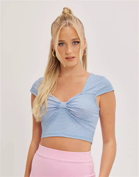 Buy Vero Moda Vmjill Cap Sleeve Crop Top Jrs Ga Blue Bell Parfait Pink