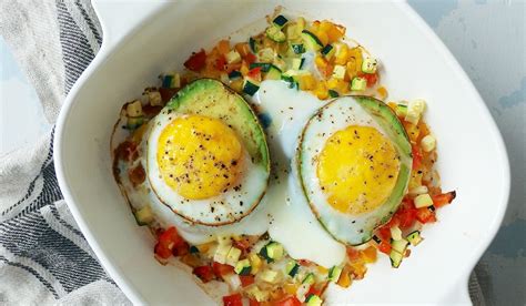 Avocado Baked Eggs With Vegetable Hash The Candida Diet