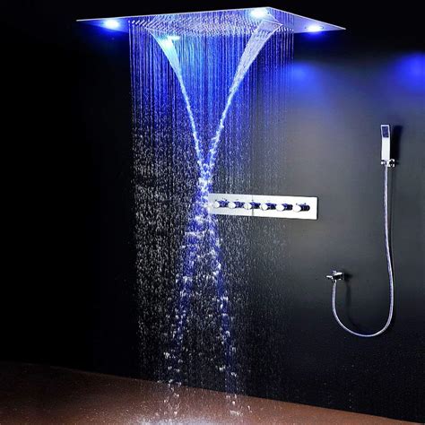 Wg Led Shower Function 5 Waterfallrainfallrain Curtain Modespa Mist Shower Set And Waterfall
