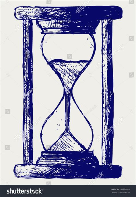 Hourglass Sketch Stock Vector Illustration 108894449 Shutterstock