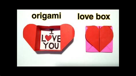 How To Make Origami Heart Box Paper Box Craft Youtube