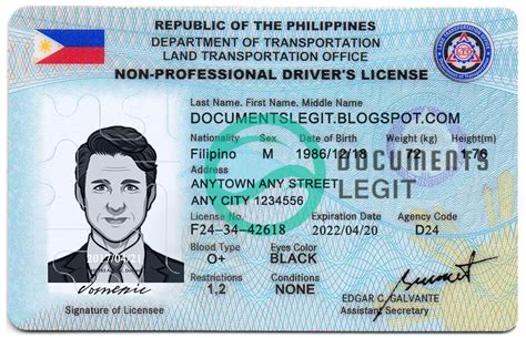 Philippines Driver License Template Psd