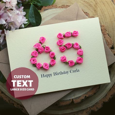 Luxury Birthday Card For Mum 60th Birthday Handmade Happy Etsy