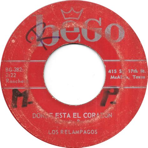 Los Relampagos Donde Esta El Corazon Vinyl Discogs