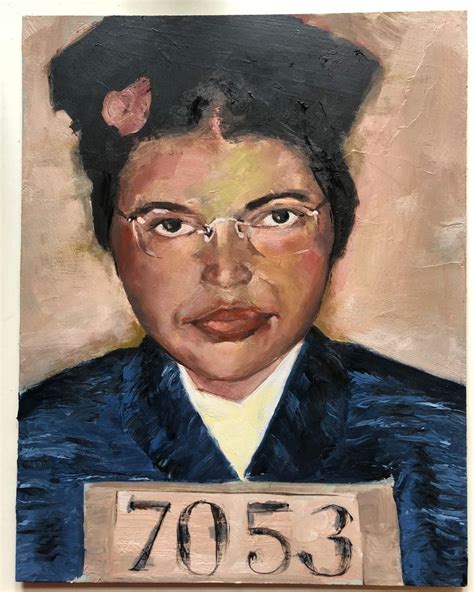Rosa Parks Oil On Board In Painting Art Rosa Parks