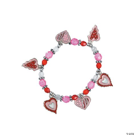 Valentine Heart Charm Bracelet Craft Kit Oriental Trading