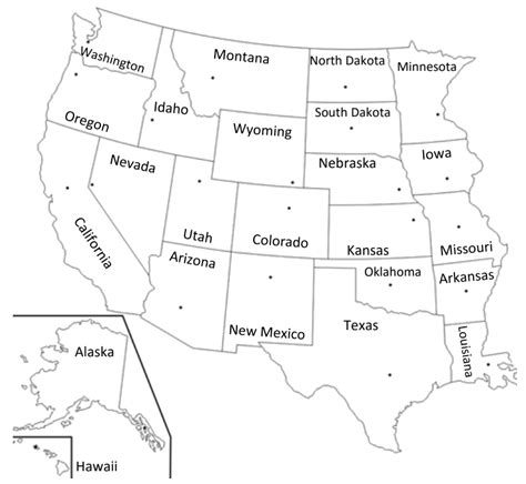 Western States And Capitals Diagram Quizlet