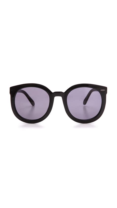 Karen Walker Special Fit Harvest Sunglasses In Black Blackg15 Mono