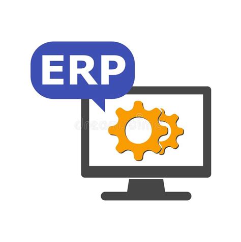 Erp Enterprise Resource Planning Icon Sign Logo Stock Illustration