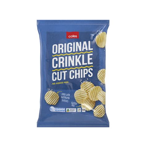 Buy Coles Original Crinkle Cut Potato Chips 175g Coles