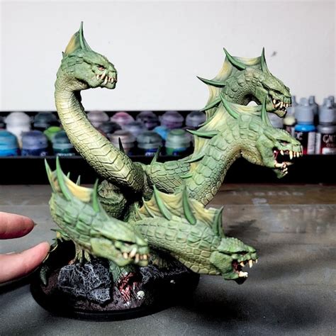 The Hydra Miniature By Lord Of The Print 3d Printed Dnd Etsy
