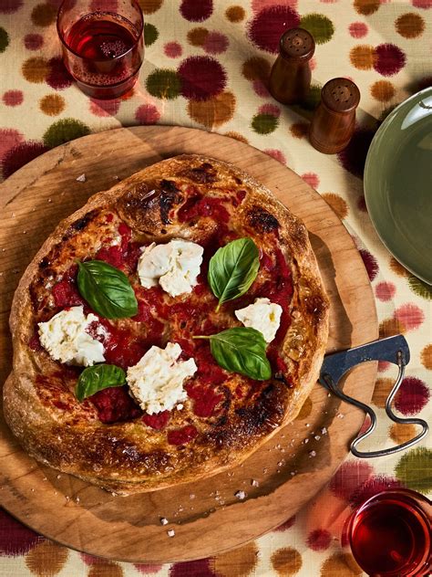 Margherita Pizza With Tomato Burrata And Basil Wsj Recipes