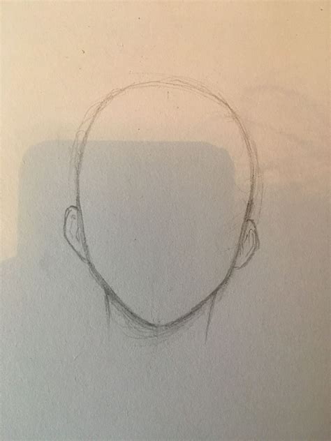 Basic Front Anime Head Shape For Anatomy Pencil Art Drawings Art