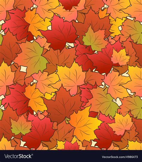 Autumn Seamless Texture Of Maple Leaves Royalty Free Vector