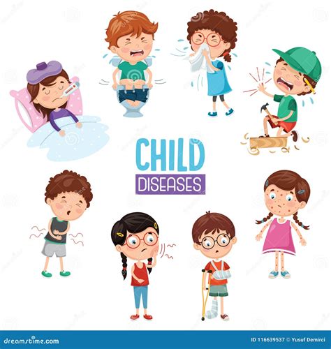 Vector Illustration Of Child Diseases Stock Vector Illustration Of