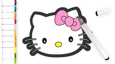 Belajar Menggambar Dan Mewarnai Hello Kitty 99 Youtube