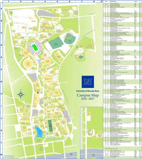 Unr Campus Map Pdf Map North East Images And Photos Finder