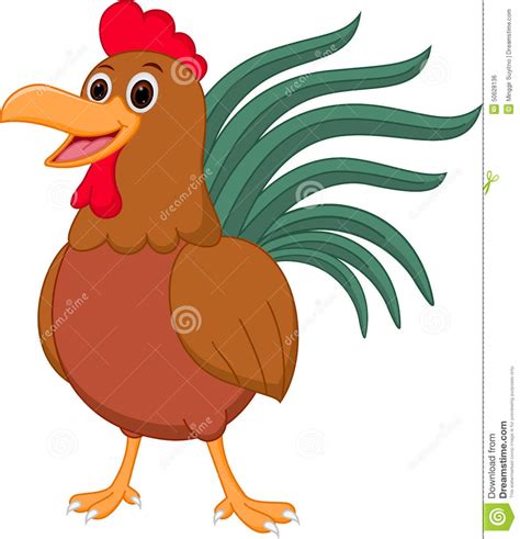 Happy Chicken Cartoon Stock Vector Image 50628136