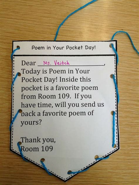Poem In Your Pocket Day Karyn Teaches Poetry For Kids Teaching