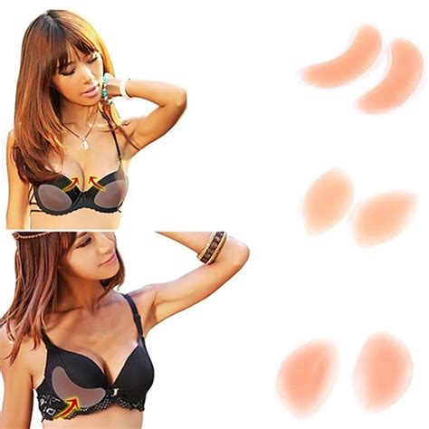 1 Pair Sexy Women Silicone Inserts Push Up Pads Breast Enhancer Gel Bra On