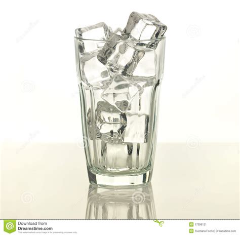 Glass With Ice Stock Image Image Of Cube Transparent 17399121