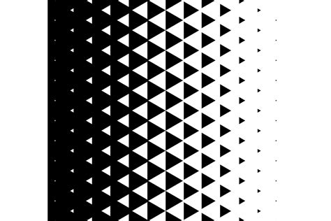 Halftone Triangular Pattern Vector Abstract Monochrome Geometric