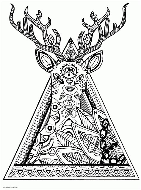 Download Deer Coloring Pages For Adults Animals Pictures Coloring